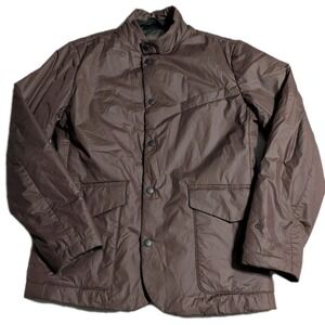 Rag & Bone NY Primaloft Insulated Jacket Mens XS Brown Snap Front Tech Coat